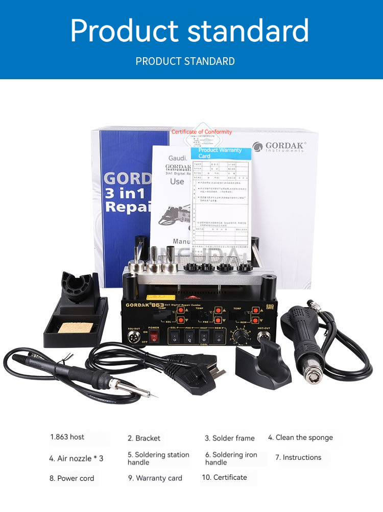 3 In 1 Digital Hot Air Heat Gu - Infrared Bga Rework Station recension och pris