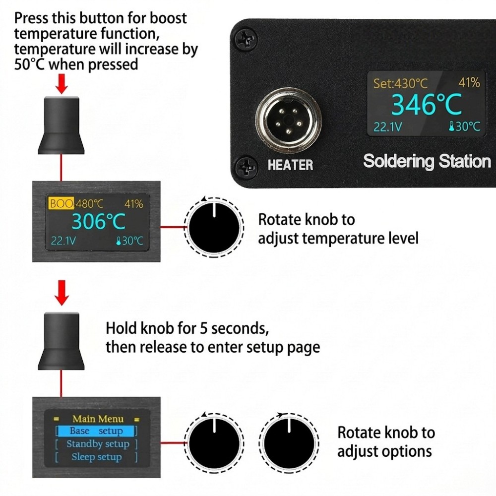 T12 Soldering Station AC100‑24 - T12 Soldering Station Oled recension och pris